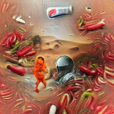 astronaut trapped on a spicy planet
