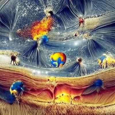 Big Bang, how the Earth was made. beautiful