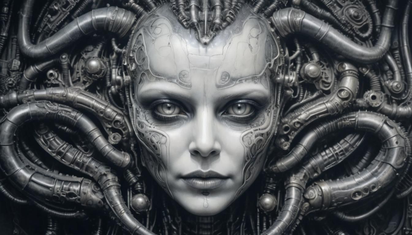 Inspired by 'Li I' painted by H.R. Giger