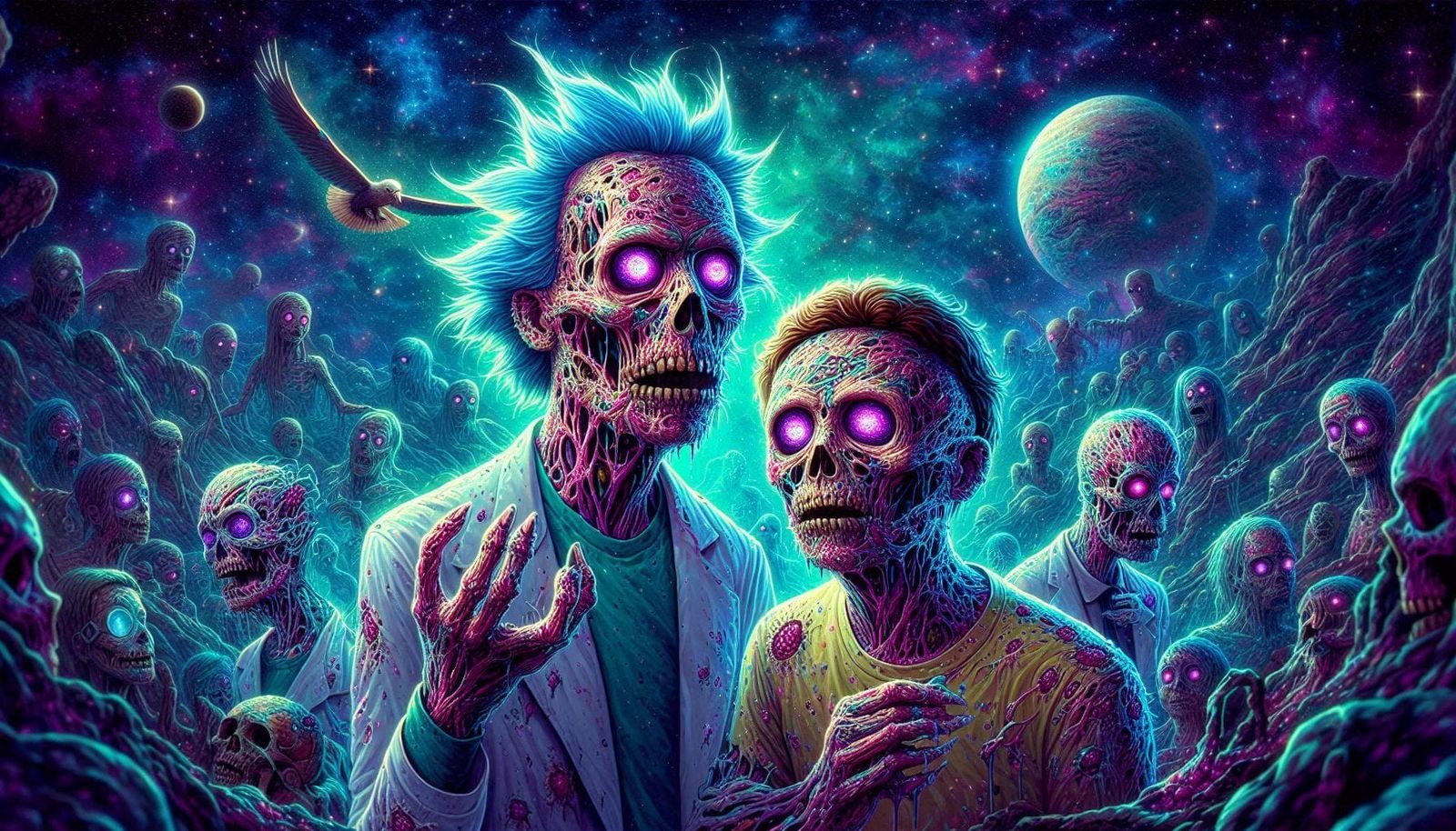 Zombified Rick and Morty