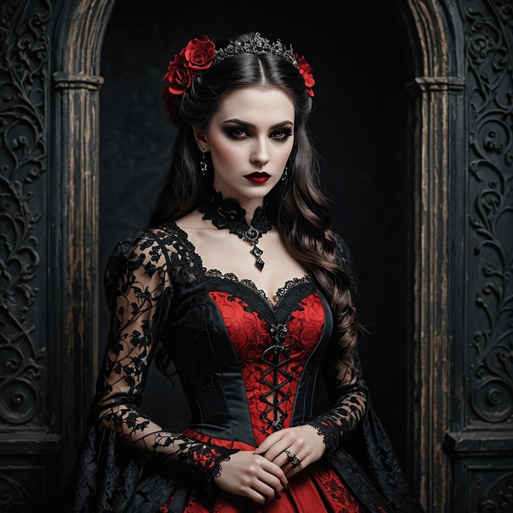 "A Gothic Lady"  by @Kizby