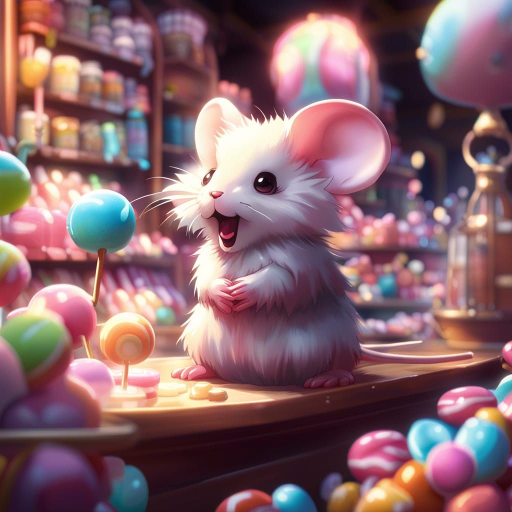 mouse in the candystore  by @Diellys