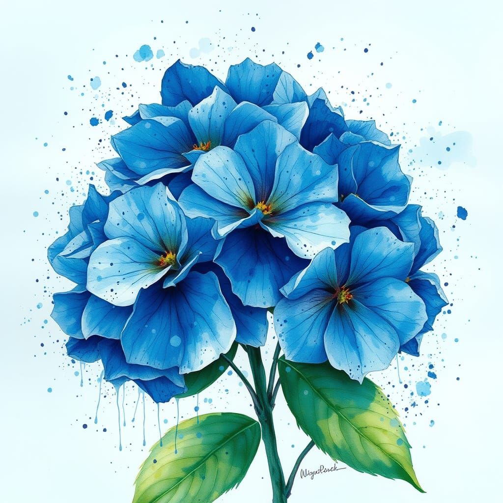 blue hygrangea   by @Umz