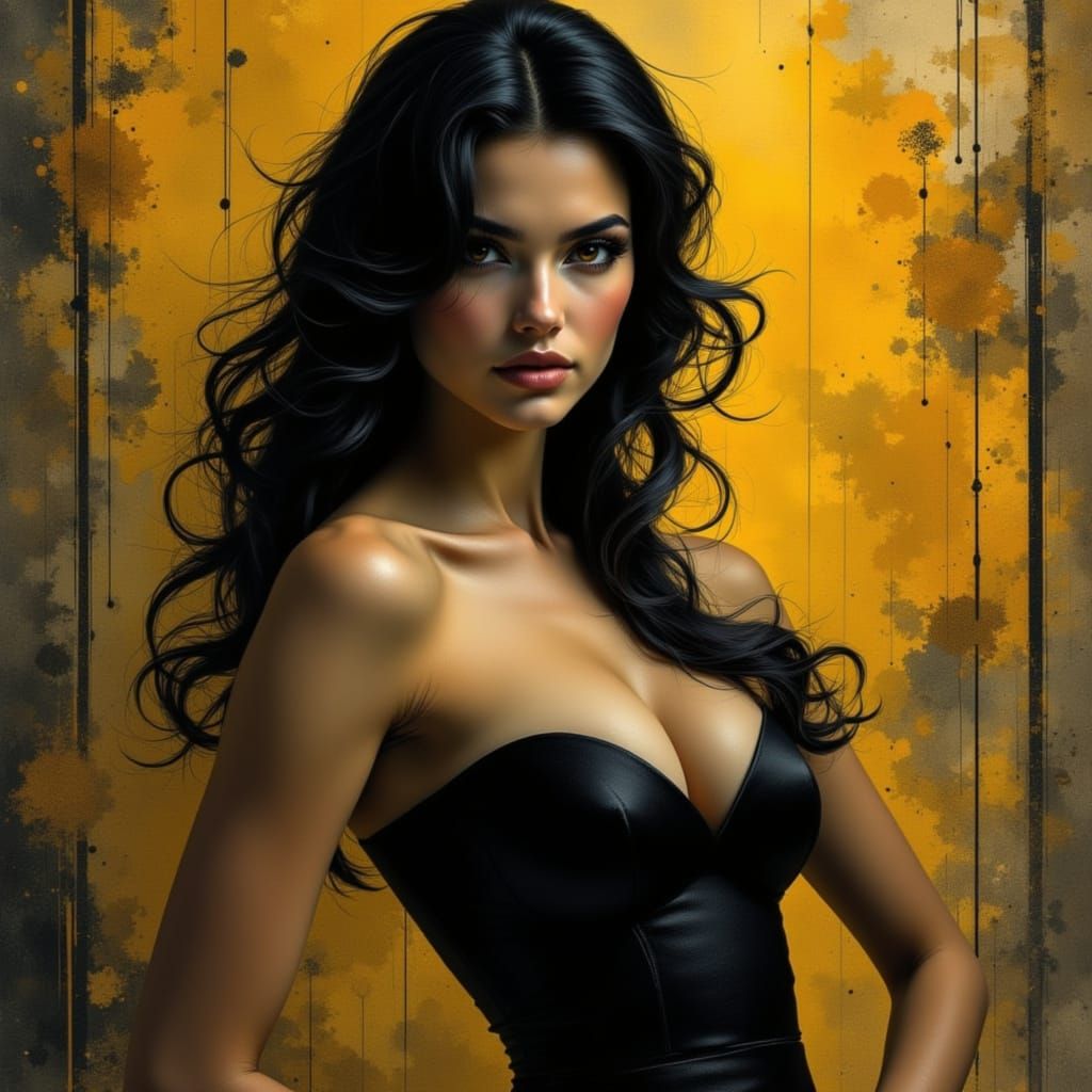 Luxurious Avant-Garde Beauty in Golden Light