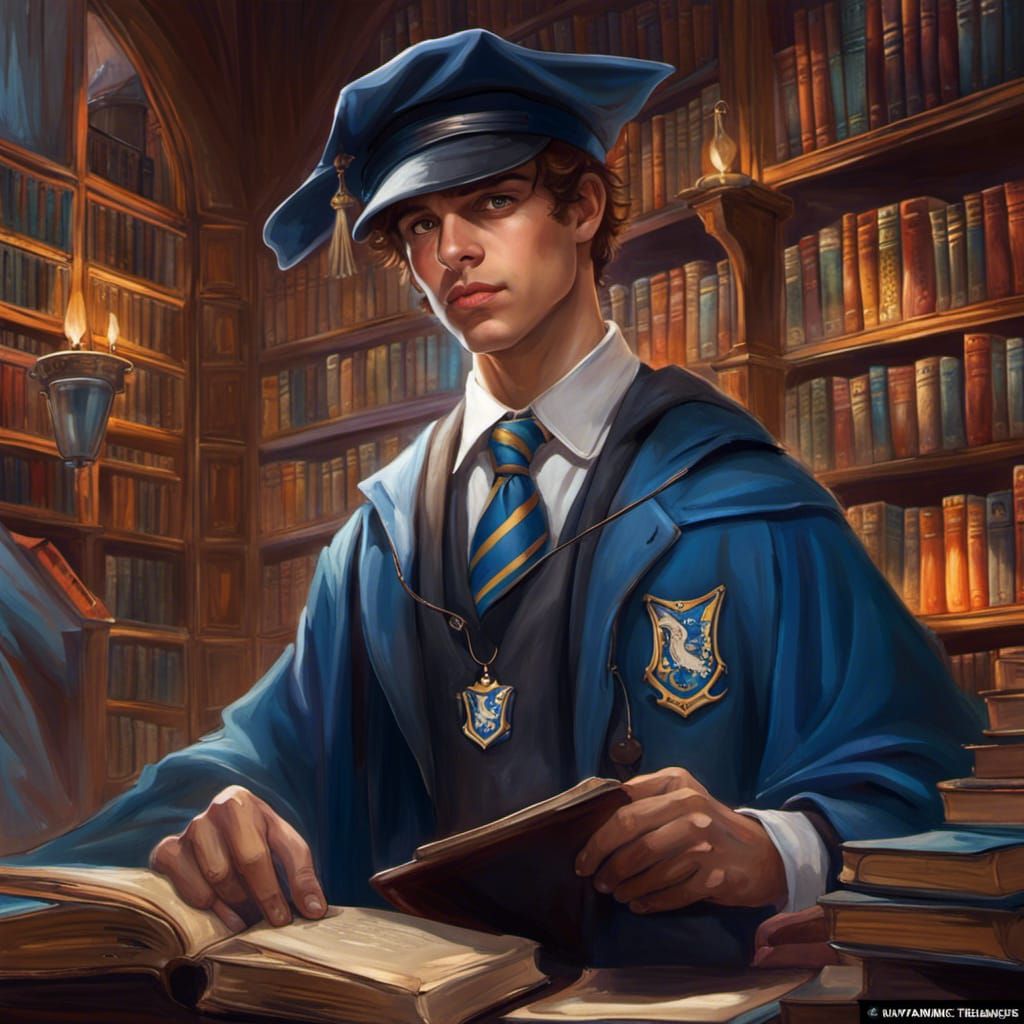 Hogwarts Library Series: Ravenclaw Graduate - AI Generated Artwork ...