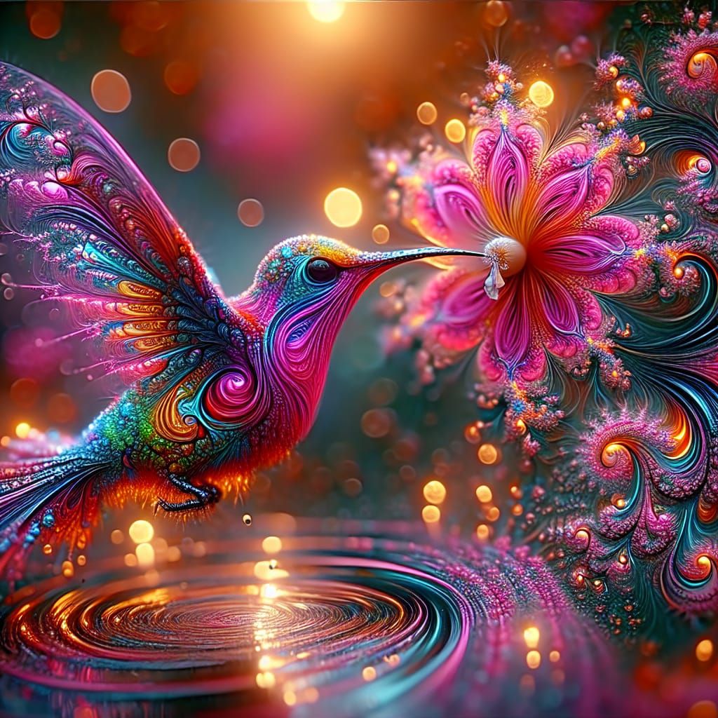 Vibrant Hummingbird   by @UpstandingCitizen