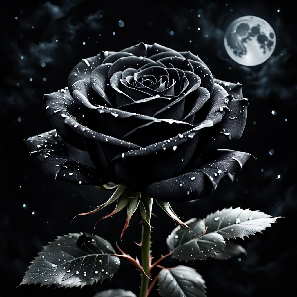 Midnight Black rose