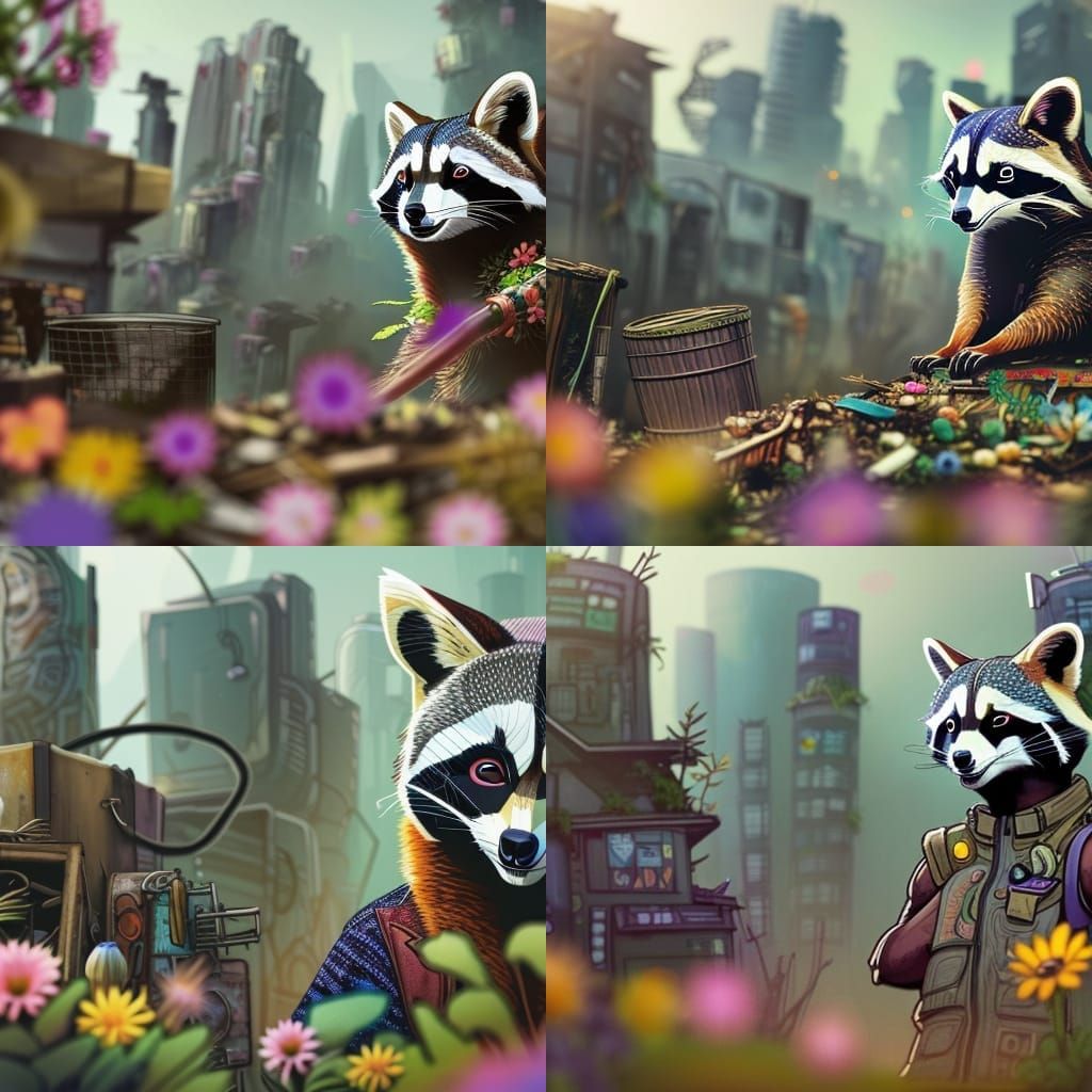 Trash Panda - AI Generated Artwork - NightCafe Creator