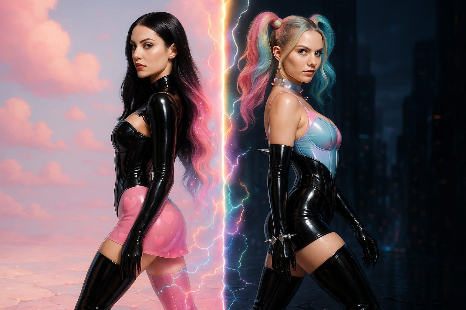 You to candy cane kingdom and me to gothic land