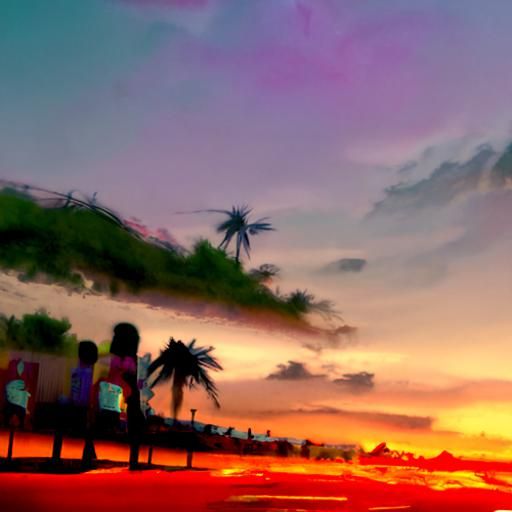 The beach