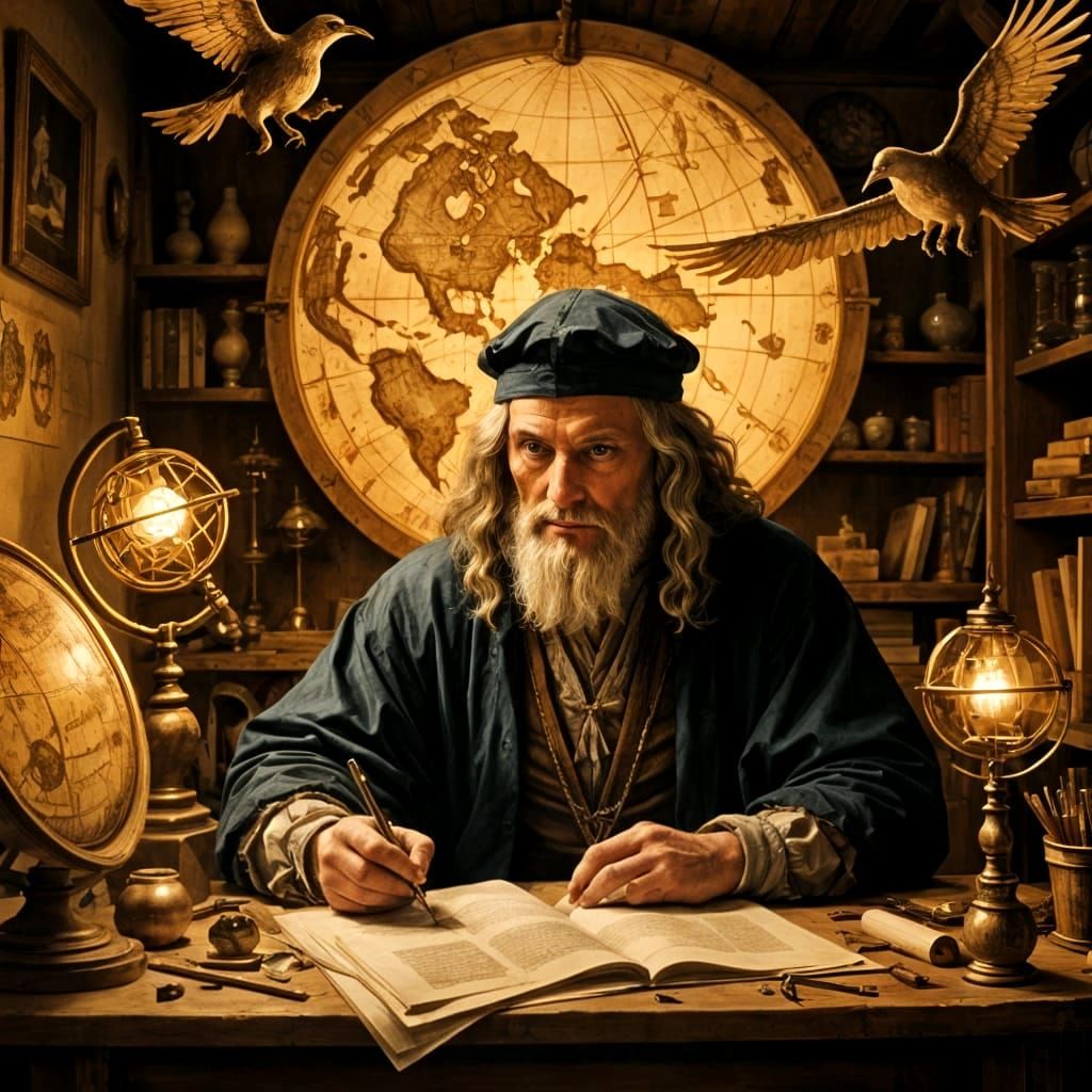 Leonardo DaVinci Dreams of Flight  by @Vic Williams