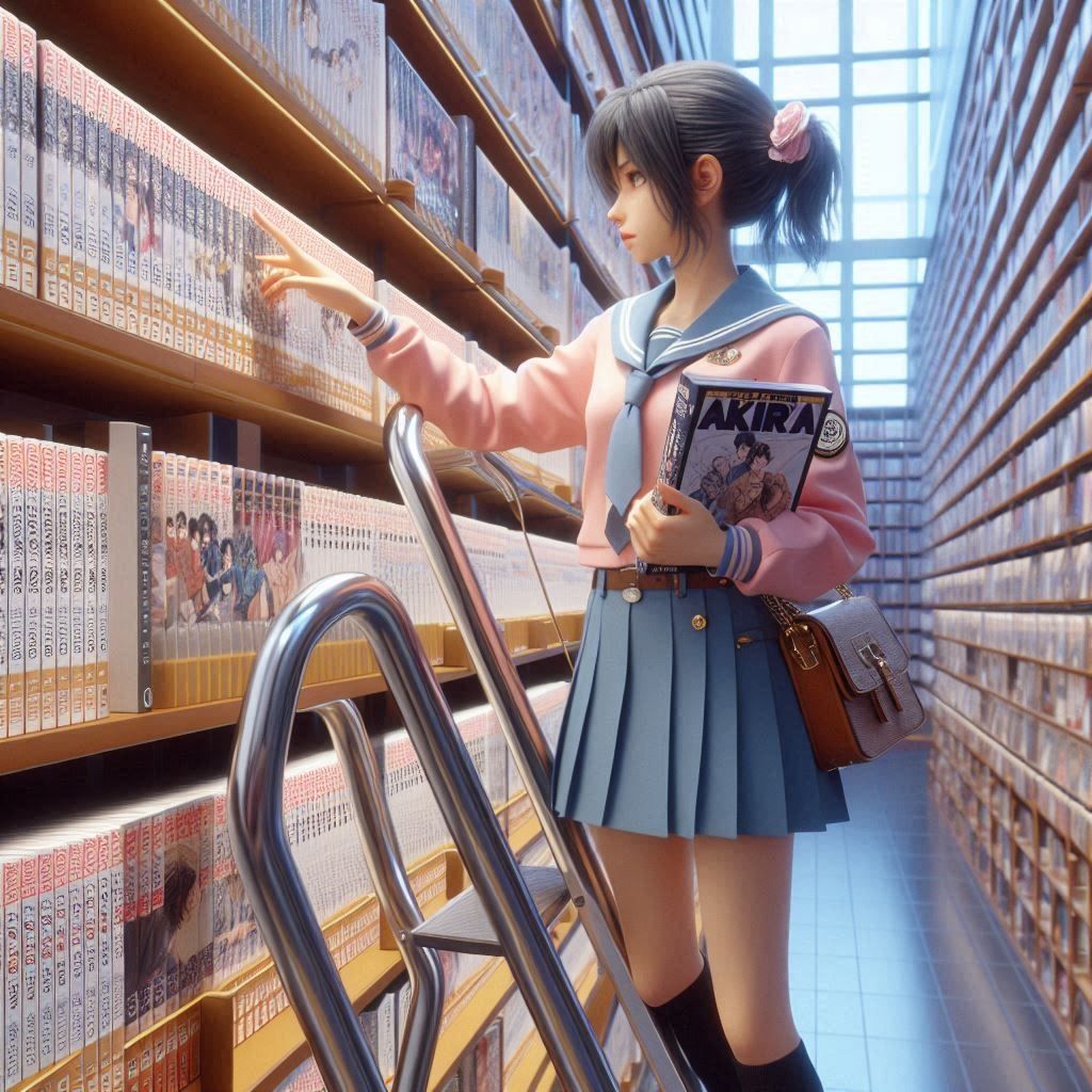 At the manga store ...