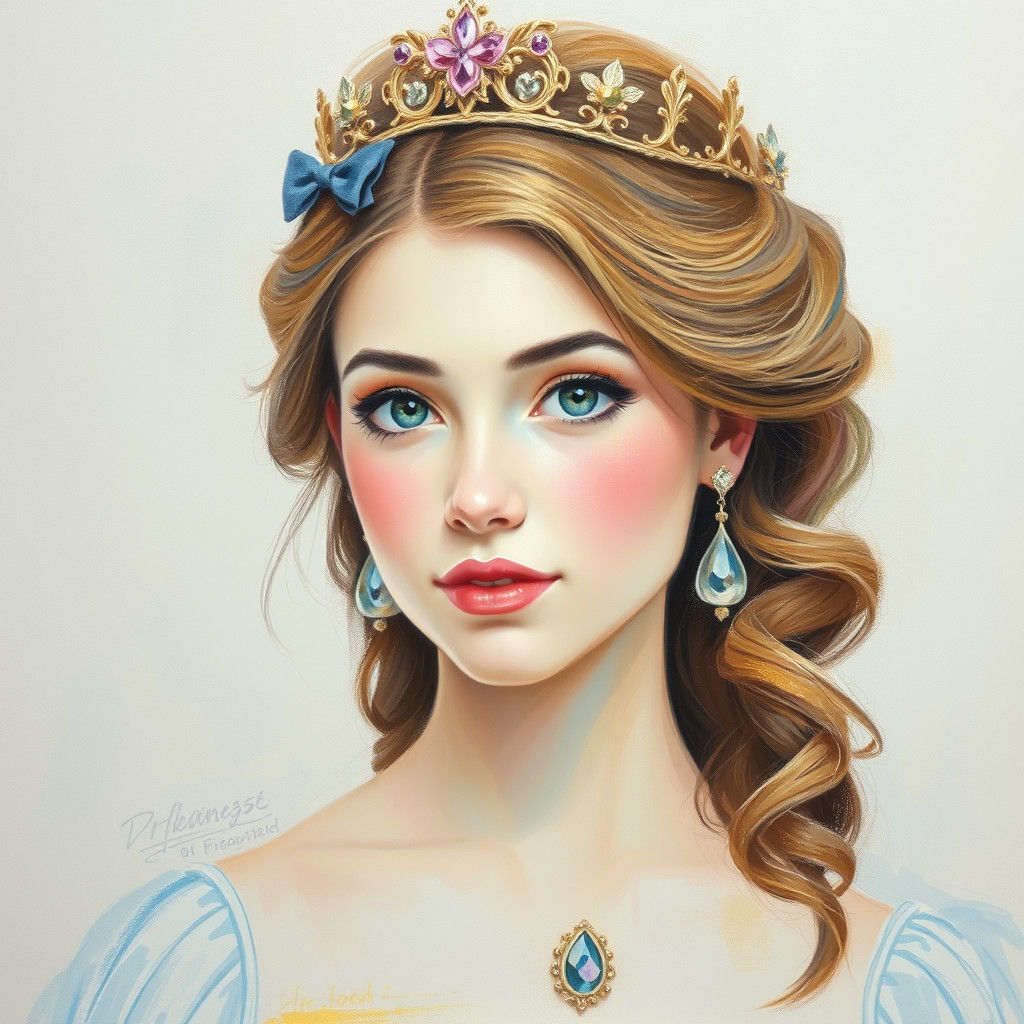 a pretty pastel portrait of princess peony