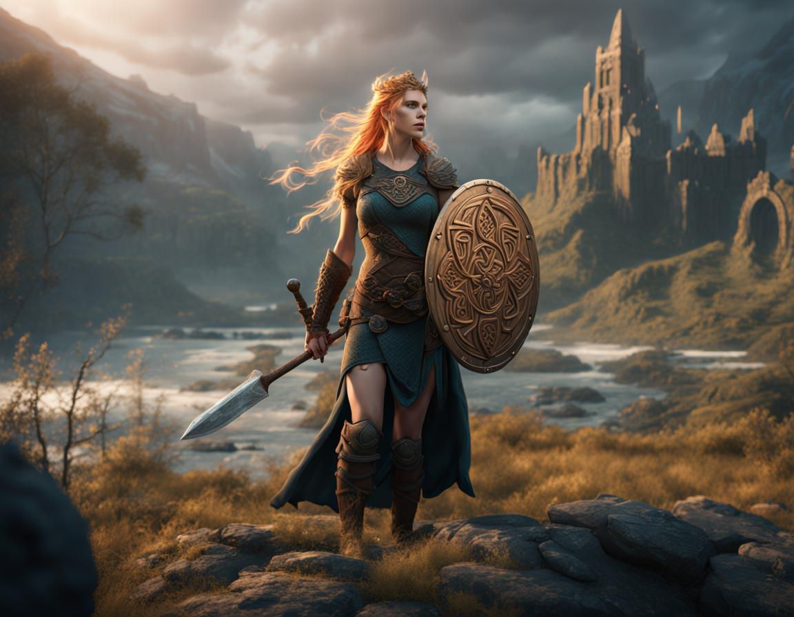 Shield maiden - AI Generated Artwork - NightCafe Creator