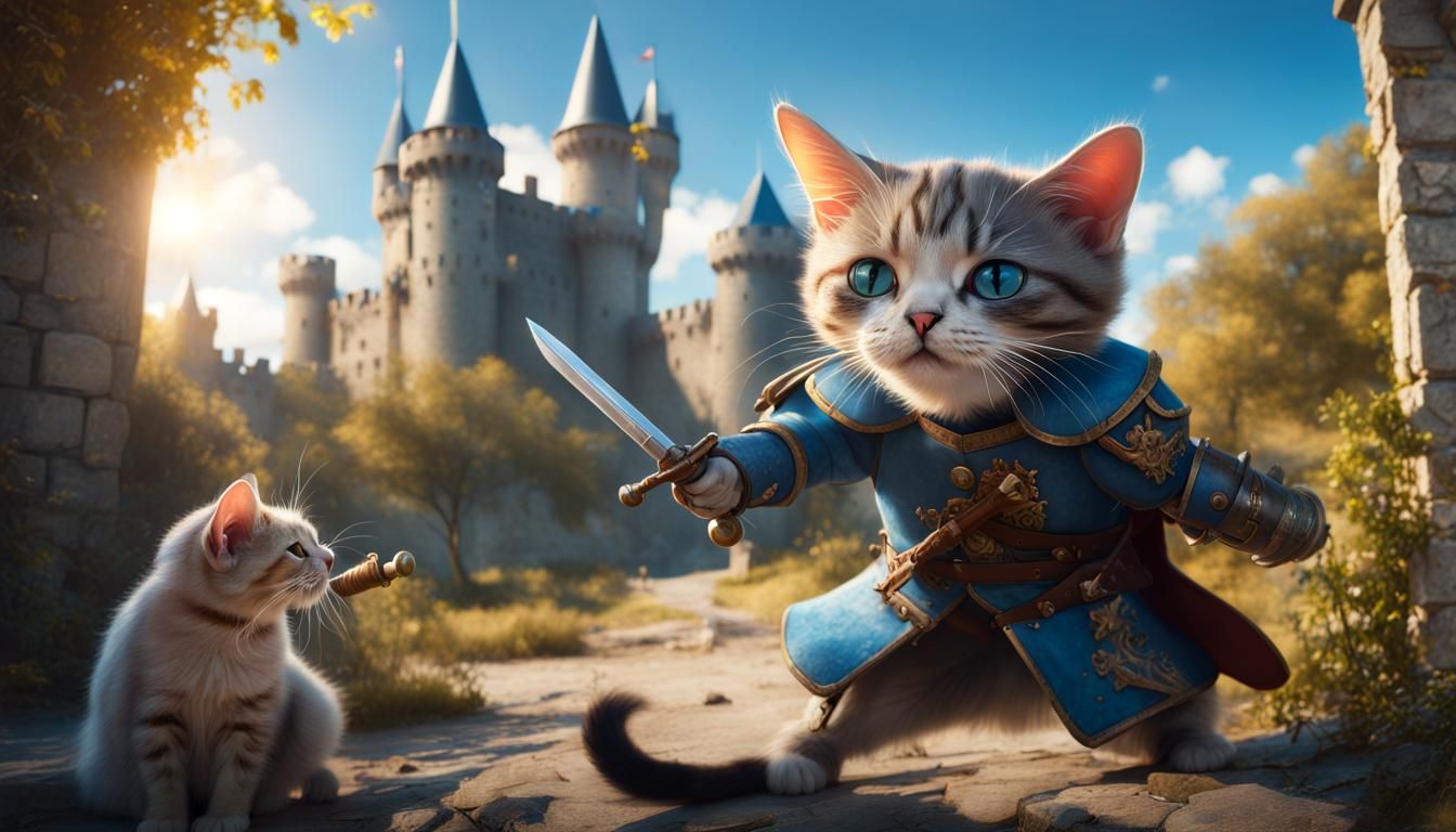 cat musketeer  by @Gab