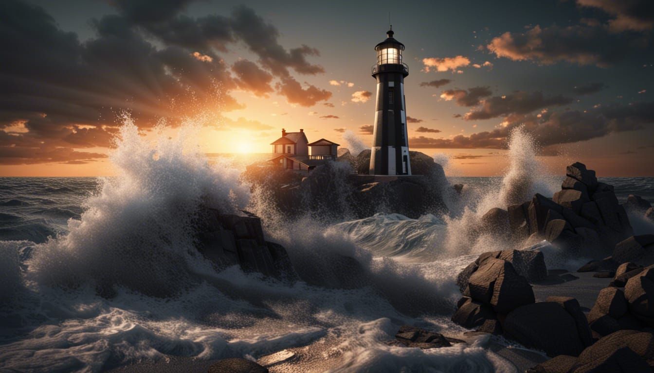 Lighthouse splash  by @Mars