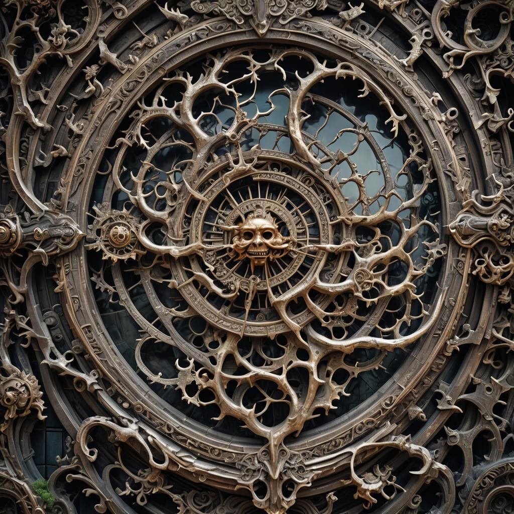 Yin Yang Tree Door in a Dali-esque Style