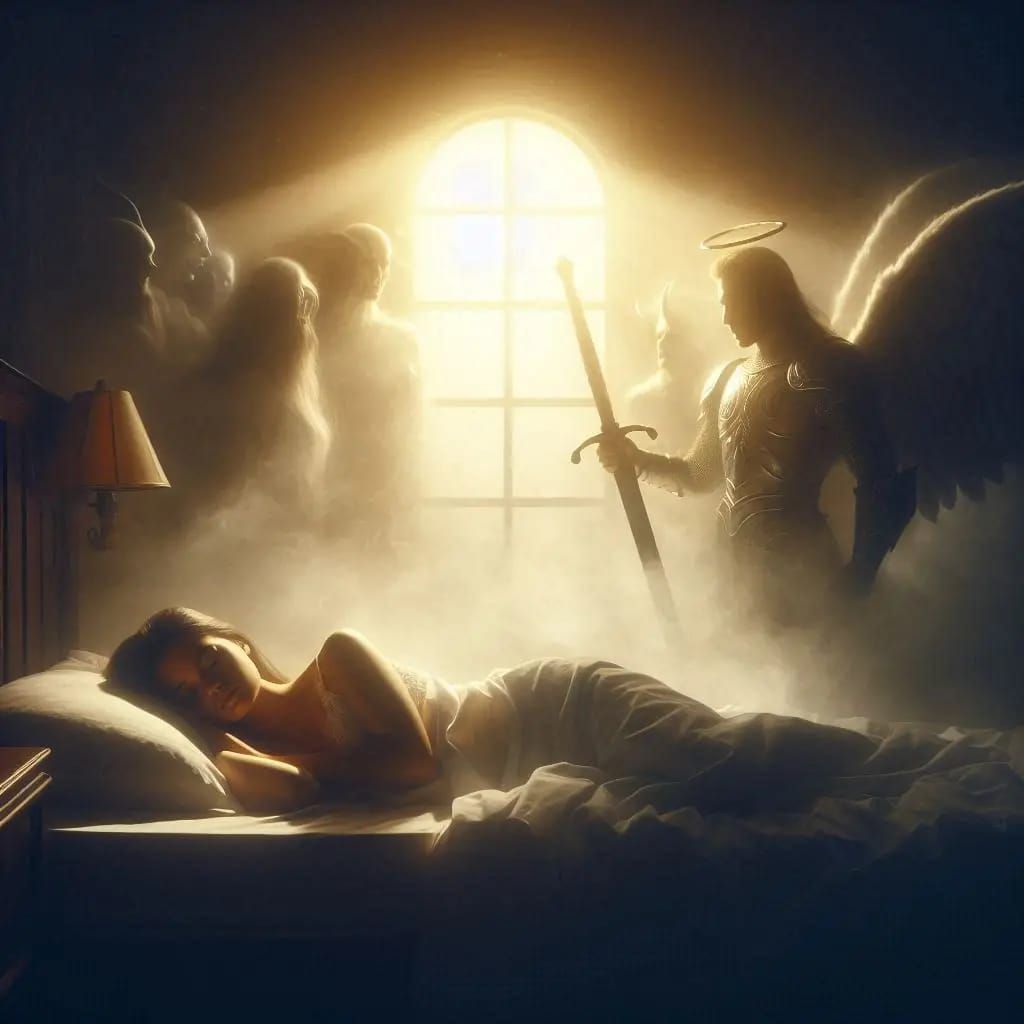 Battle of spirits , angels protecting God's children   by @Lyra Valkyrie