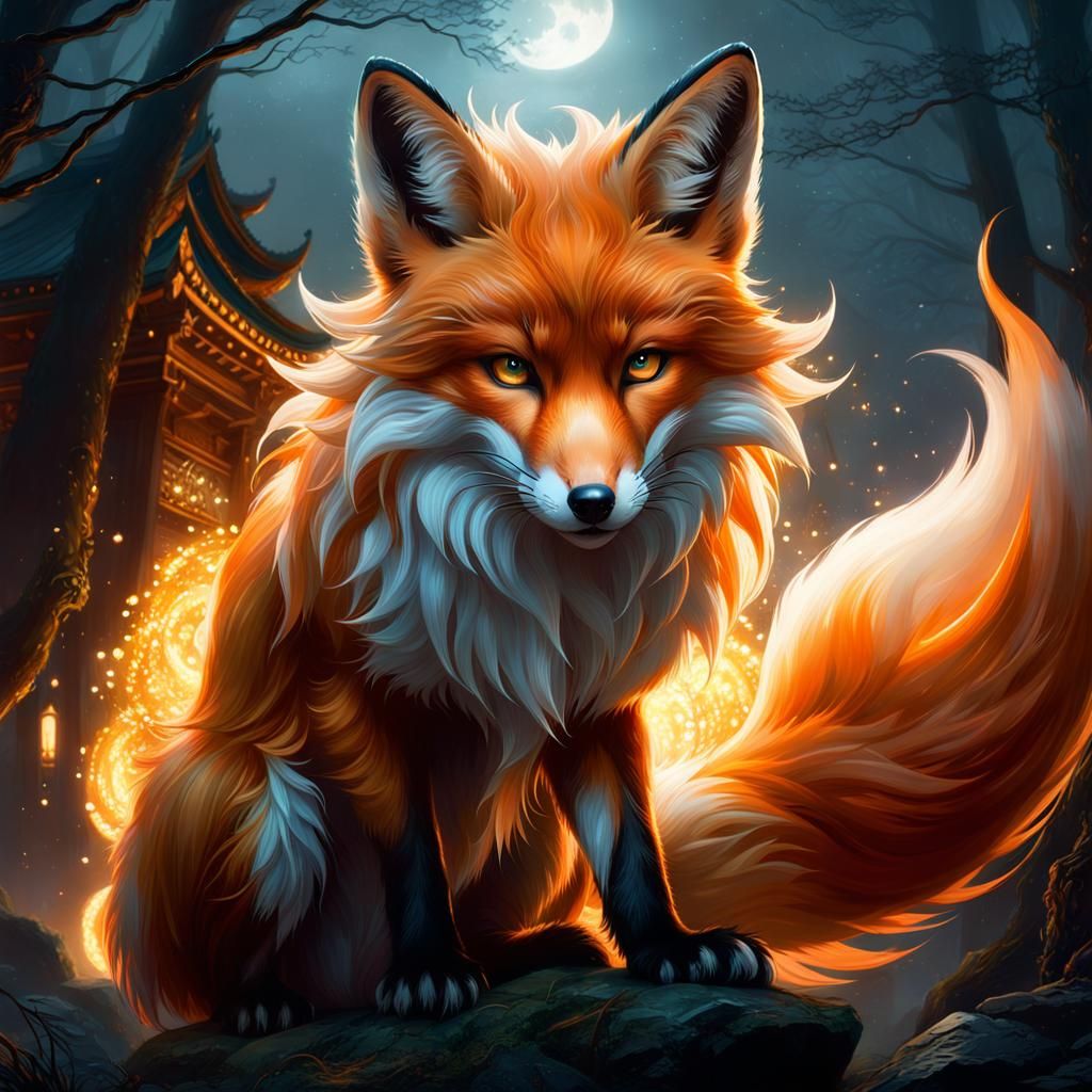 Mystical fox - AI Generated Artwork - NightCafe Creator