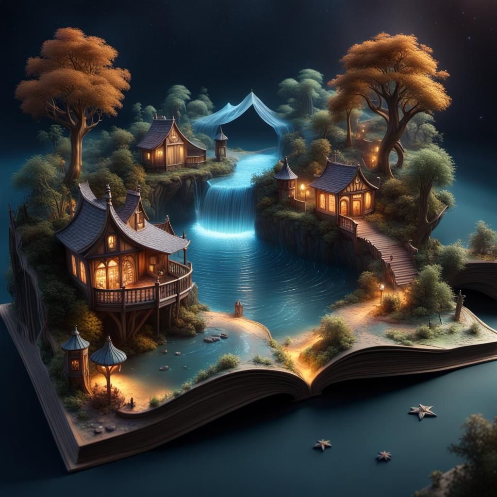 An illustration of a village  by @sh548