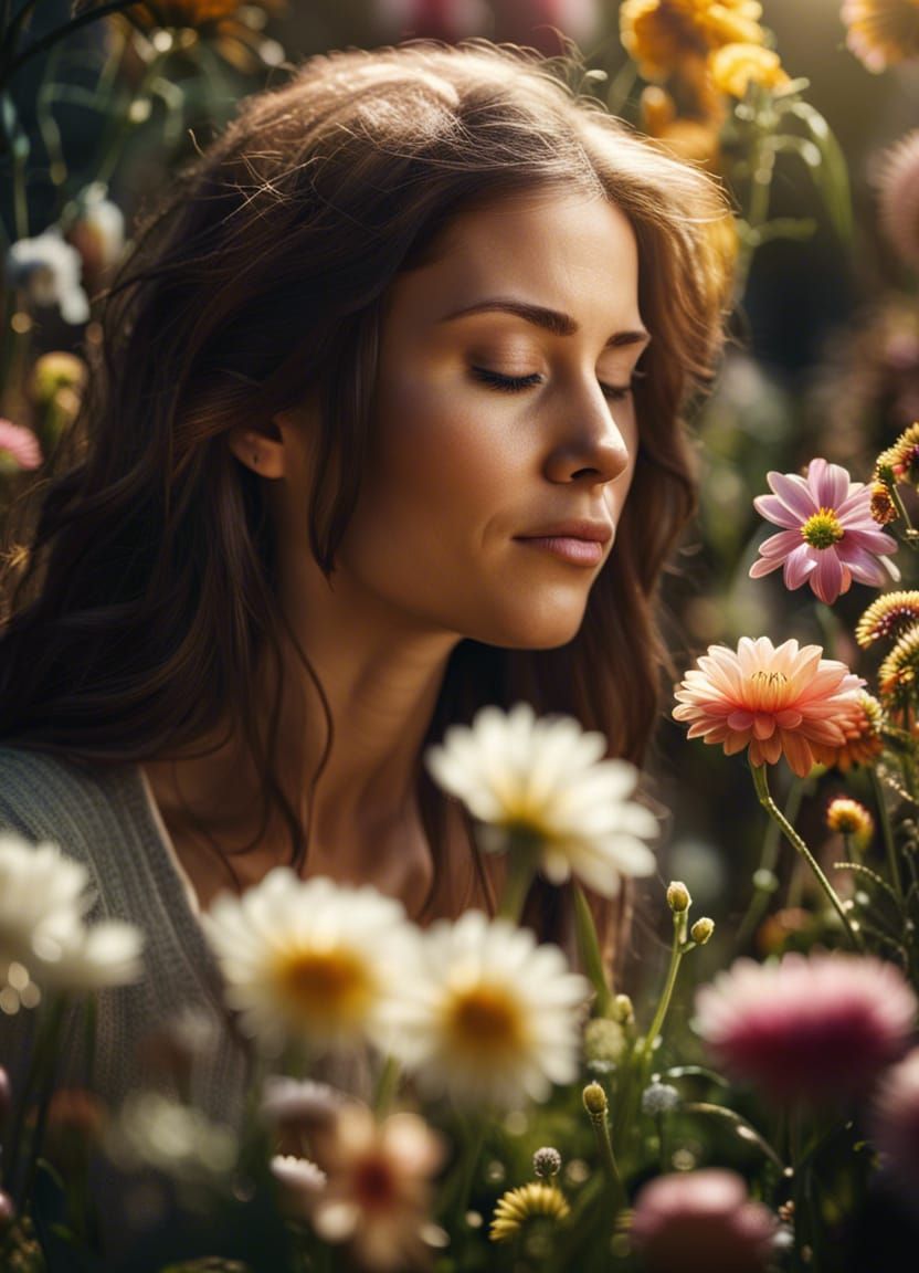 Not smelling the flowers AI Generated Artwork NightCafe Creator