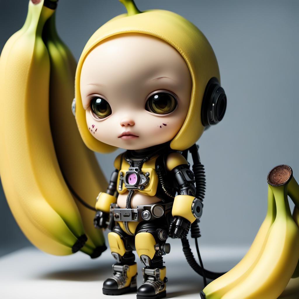 Chibi banana-cyborg - AI Generated Artwork - NightCafe Creator