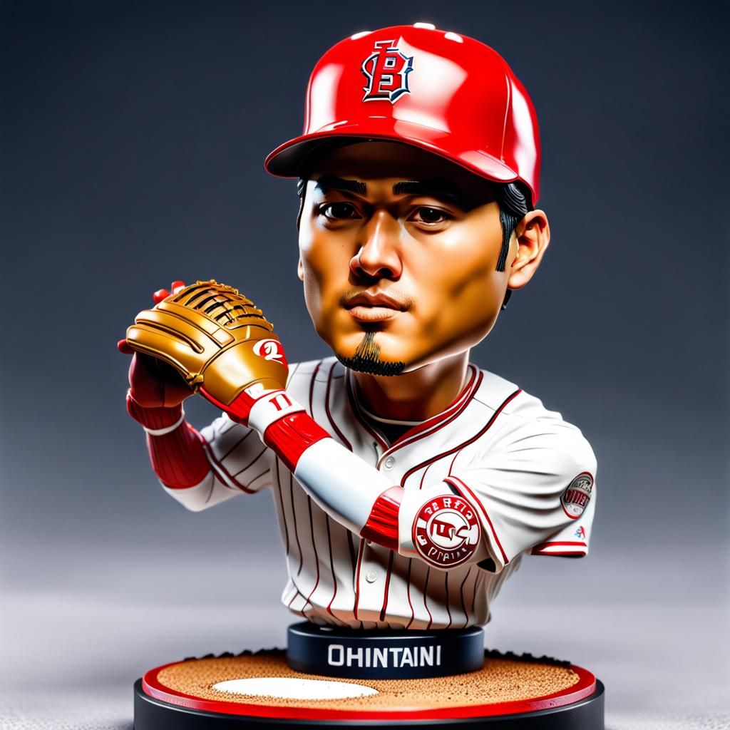 Shohei Ohtani bobblehead AI Generated Artwork NightCafe Creator