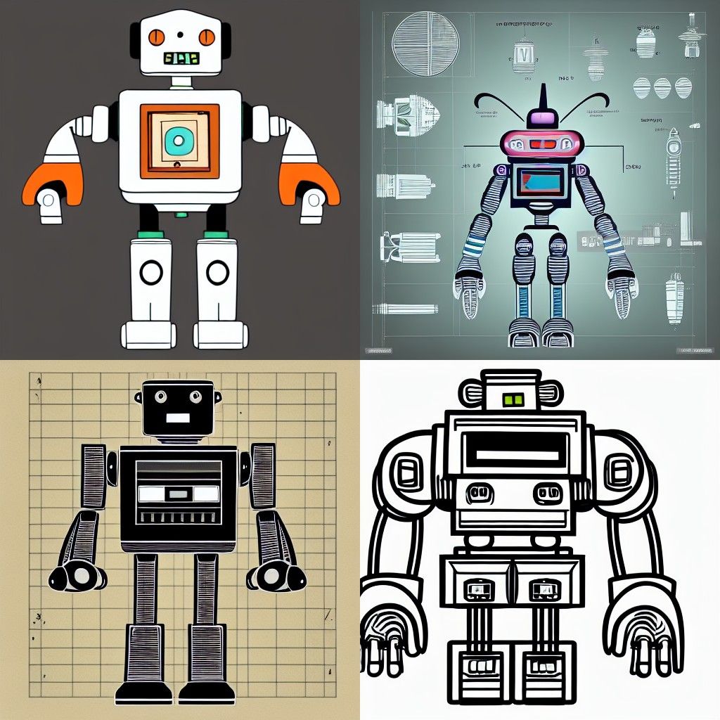 robot diagram - AI Generated Artwork - NightCafe Creator