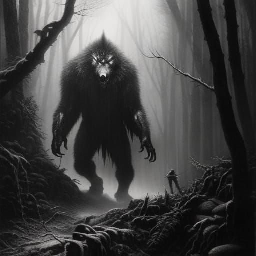 Werewolf Night - AI Generated Artwork - NightCafe Creator