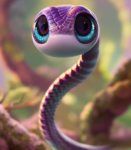 A Chibi Baby Snake _ #0m