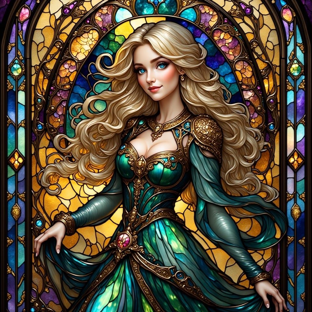 Epic <lora:Stained Glass Flux:1.0> grimoire