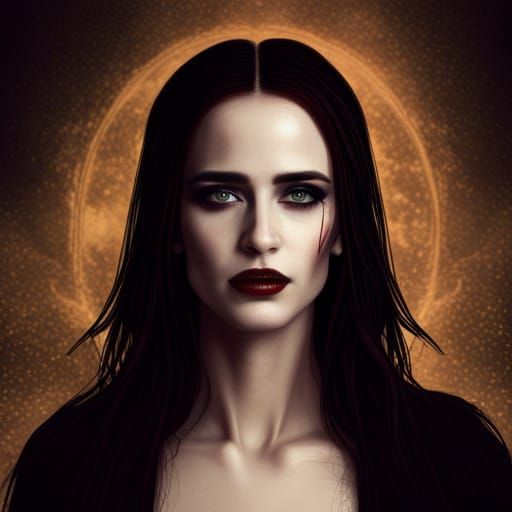 Dark Fantasy Style Portrait of Eva Green - AI Generated Artwork ...