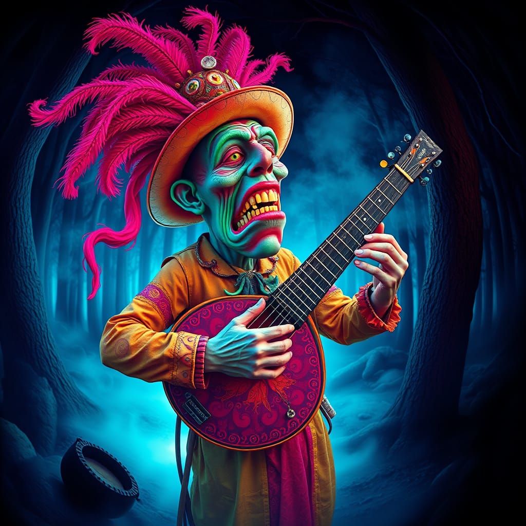 Radioactive Mist Distorts a Grotesque Musician