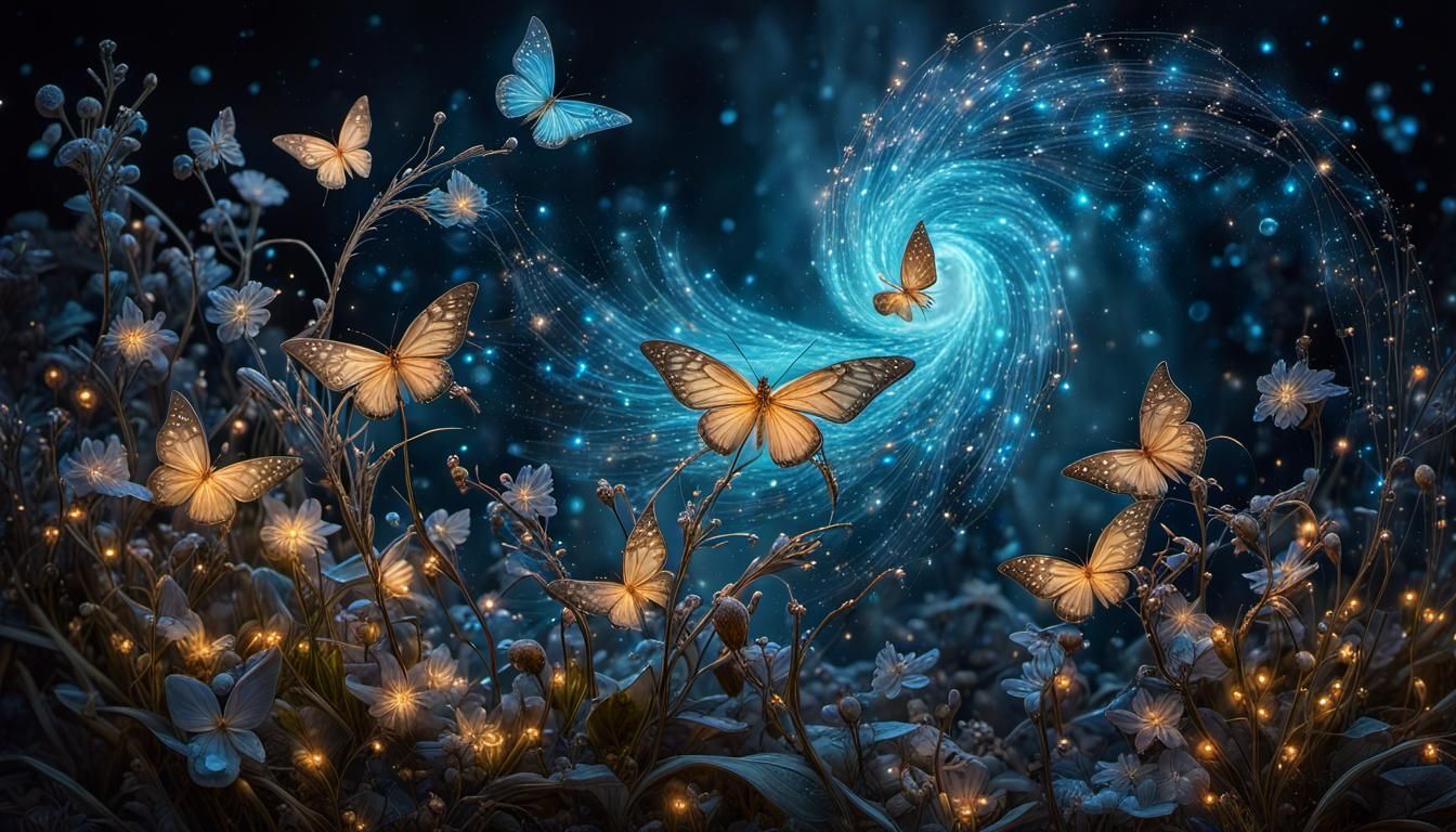night in the garden  by @vegenia