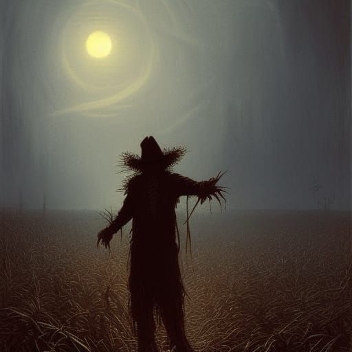 Haunted Scarecrow - AI Generated Artwork - NightCafe Creator