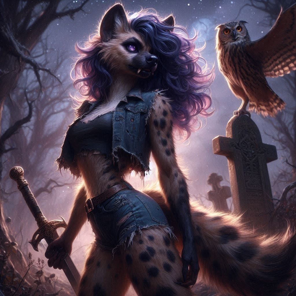 Owl and Hyena on Skeleton Patrol