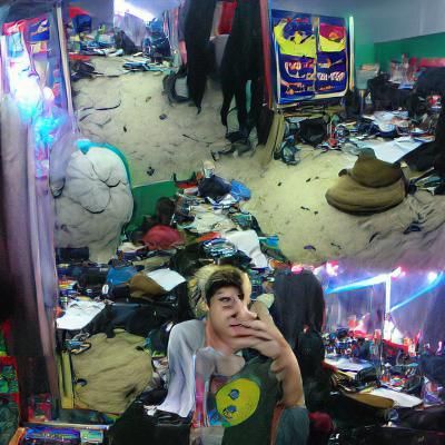 very messy room