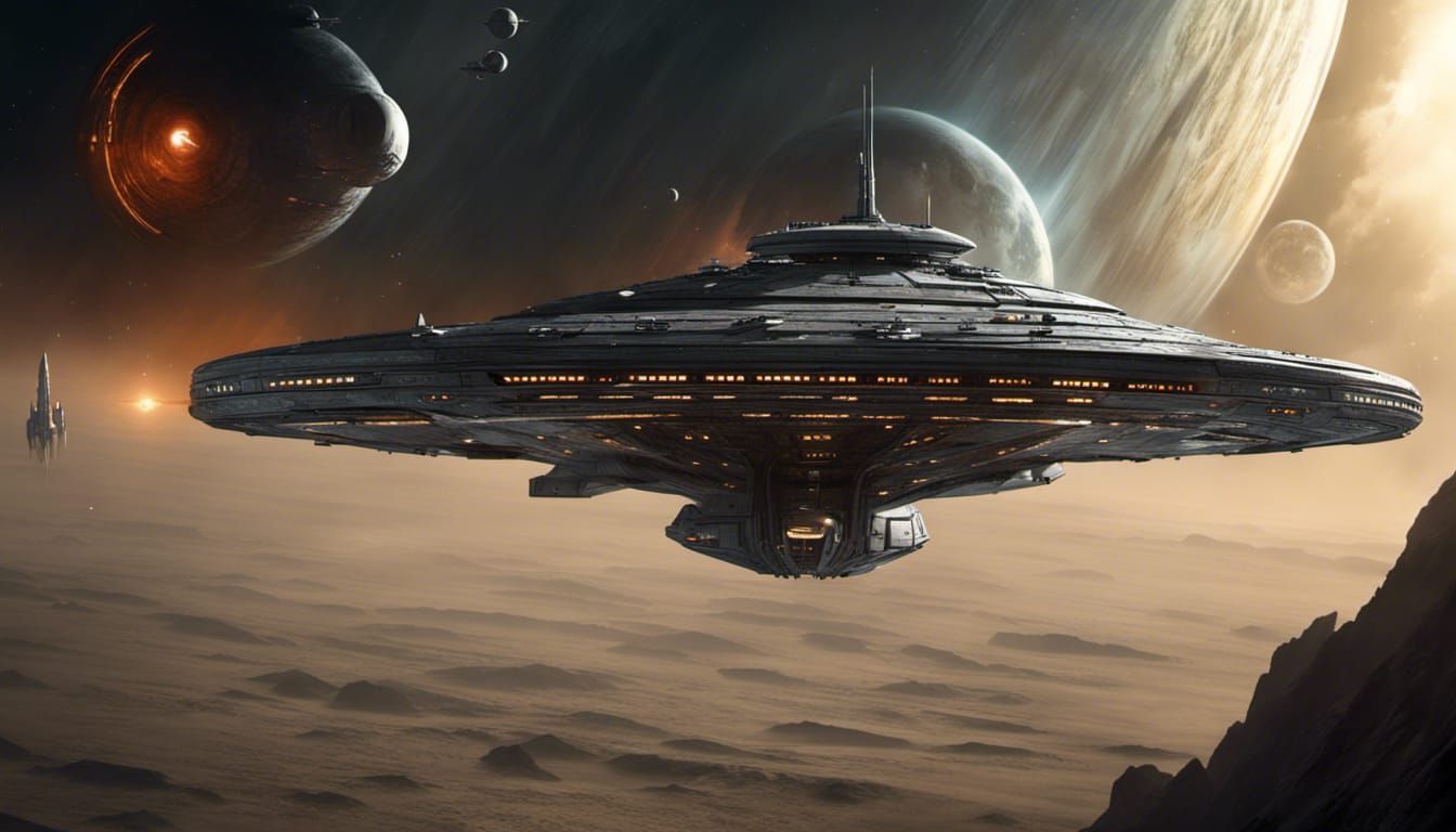 Spaceship, space, star trek, Warhammer, star wars, sleek des...