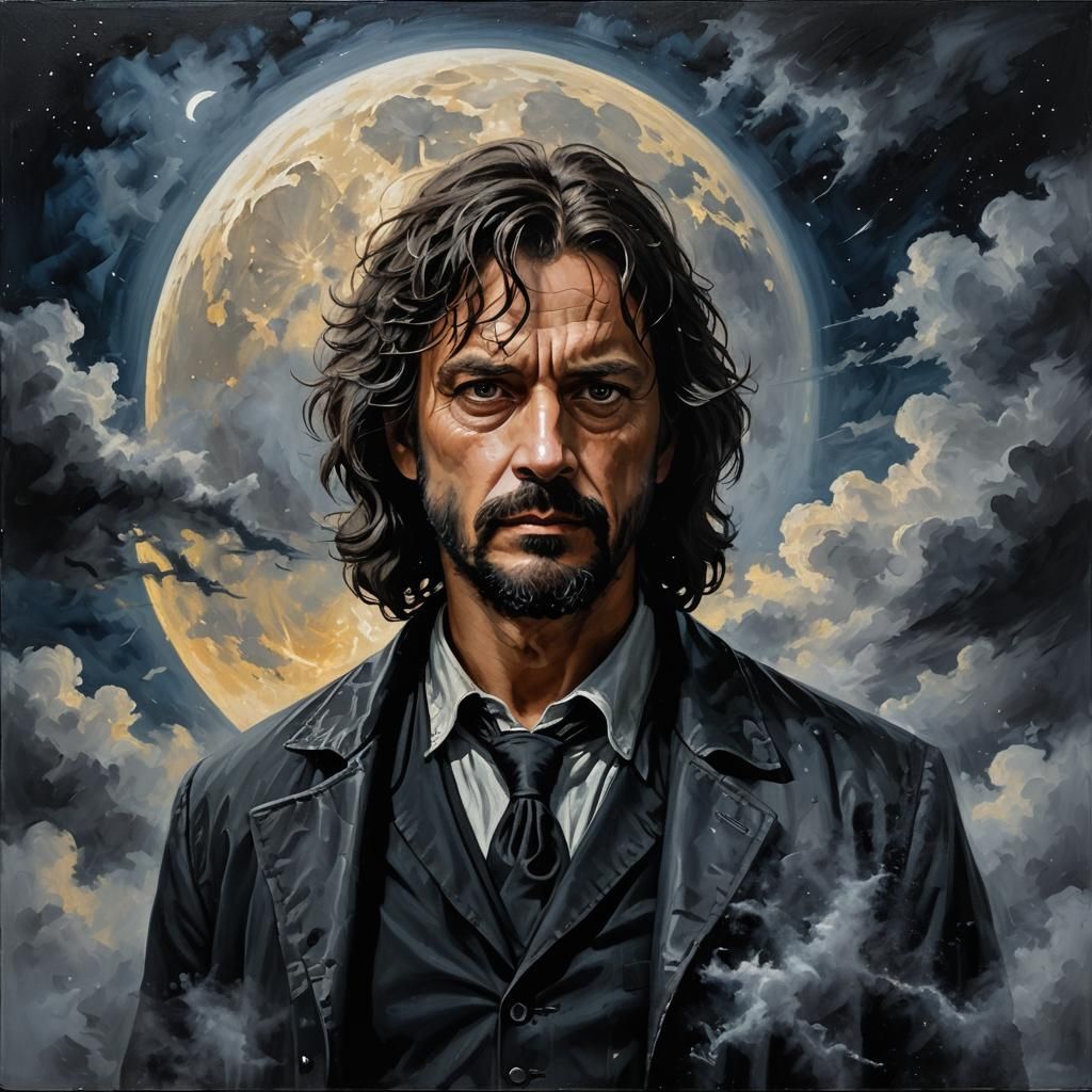 Portrait of Sirius Black, Three-dimensional oil painting on ...