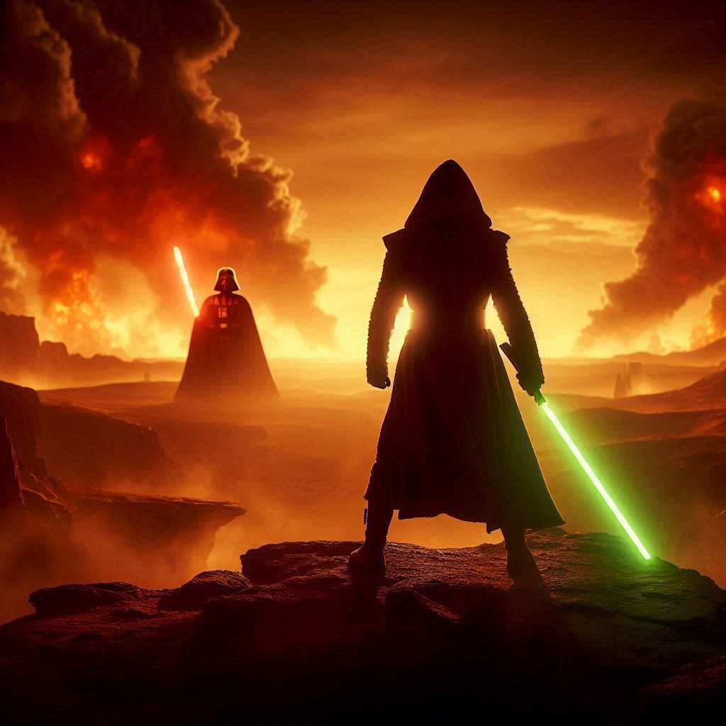 Darth Vader hunts the last of the Jedi