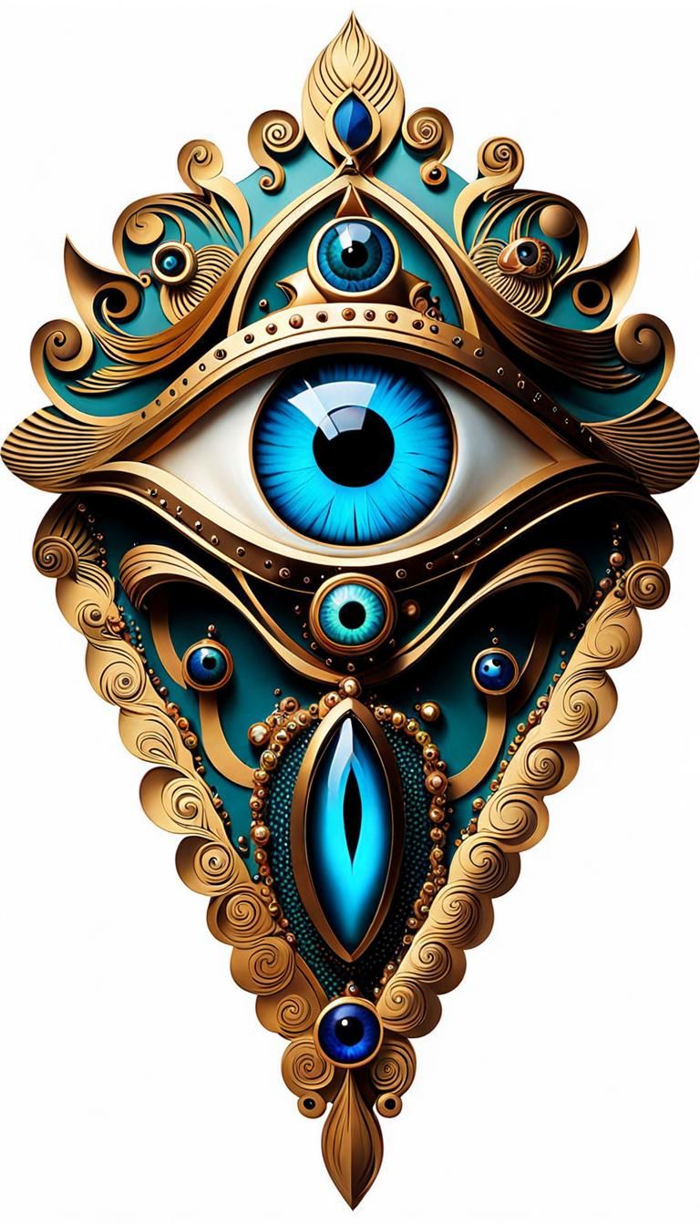 Salvador Dalí Style: Protective Evil-Eye - AI Generated Artwork ...