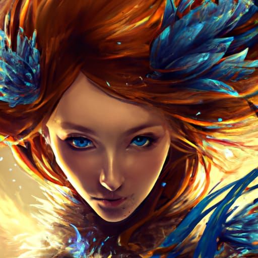 Ginger Phoenix Live, dark blue eyes