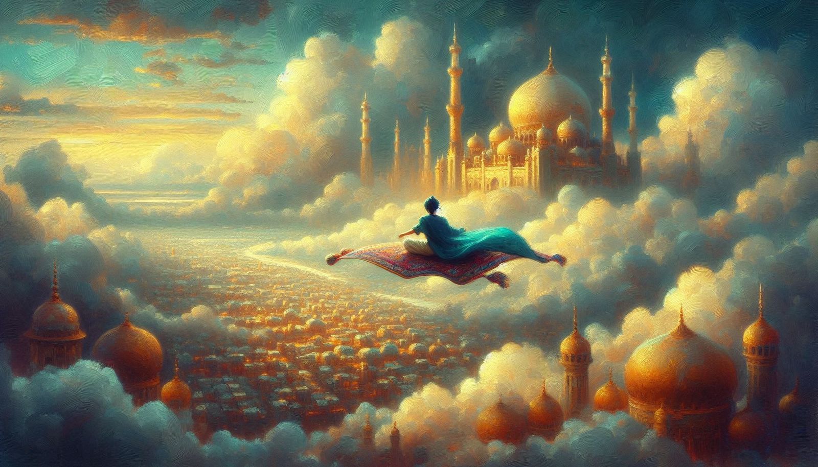 Aladdin and magic carpet
