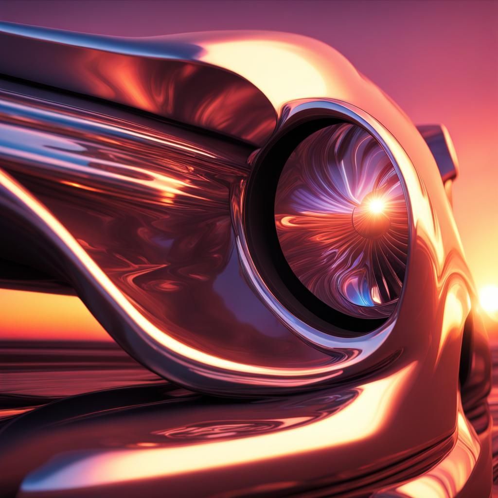 futuristic style, headlight, twist, swirl, dynamic, zenith, hefty