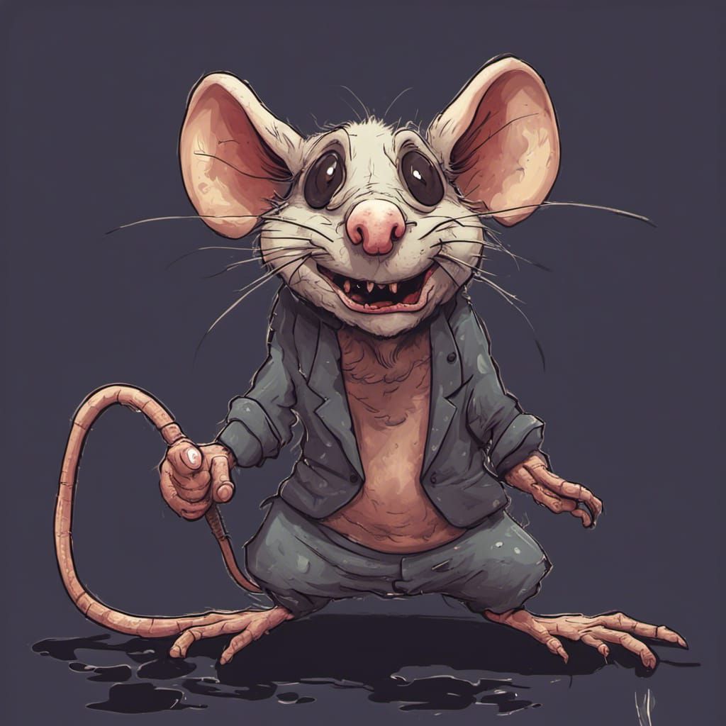 Cartoon ugly rat - AI Generated Artwork - NightCafe Creator