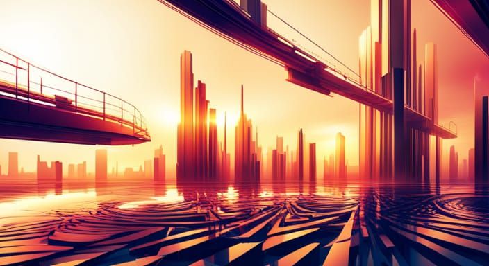 Futuristic sci-fi cityscape