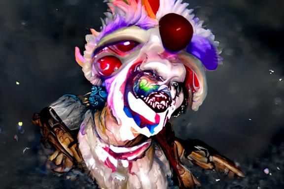 Zombie clown fantasy