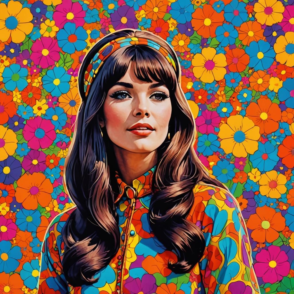 Beautiful Girl in Groovy 60's 2