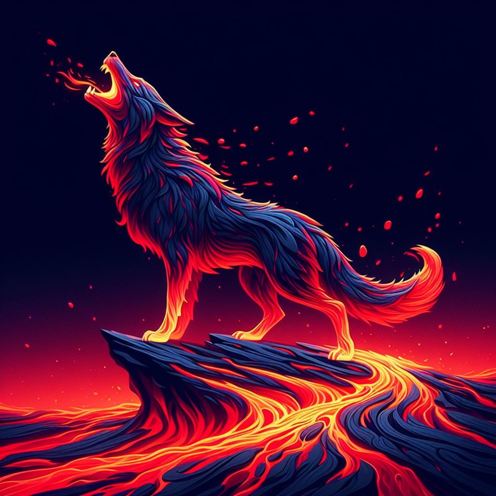 Lava Fire Wolf