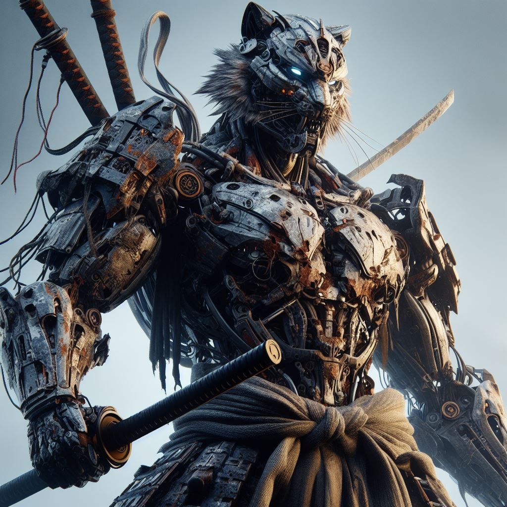 Cyber tiger samurai